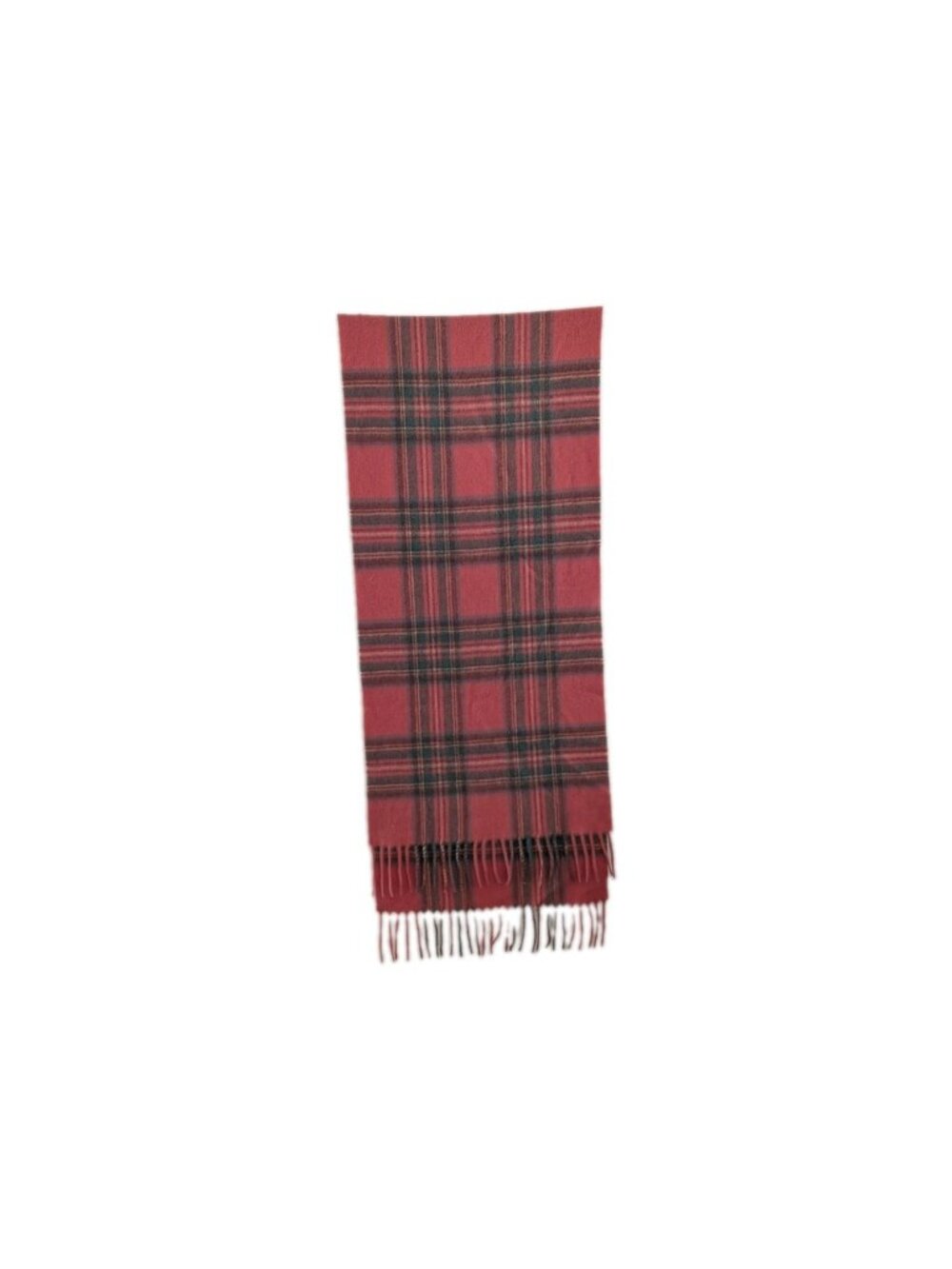 House Of Scotland Scarf Orange Plaid 100% Cashmere Fringe Tartan London Cozycore